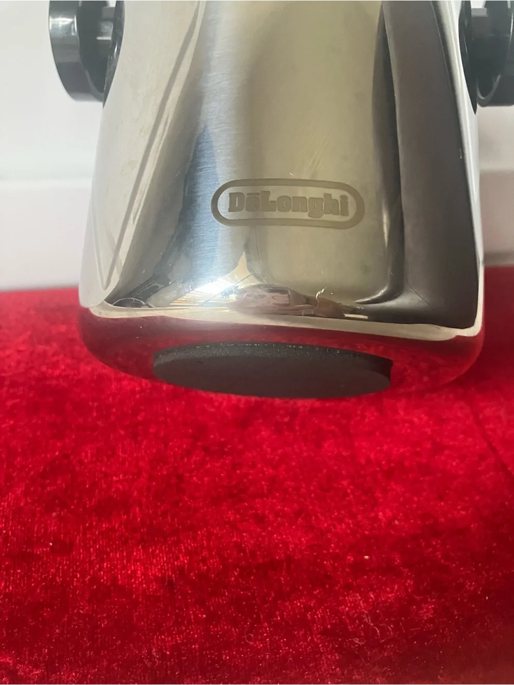 DeLonghi Stainless Steel Espresso Coffee Knock Box DLSC059 Mirror Polish Ground.